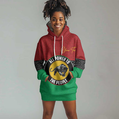 Personalized Pan African Black Panther Hoodie Dress All Power To The People