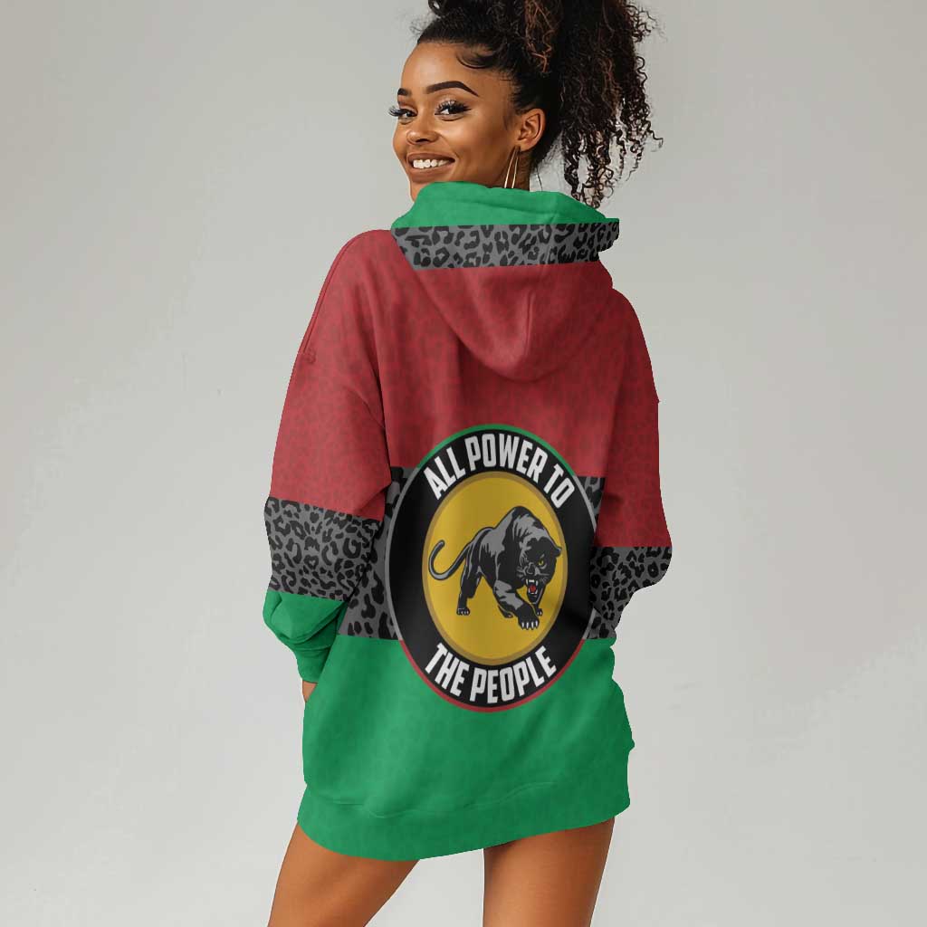 Personalized Pan African Black Panther Hoodie Dress All Power To The People