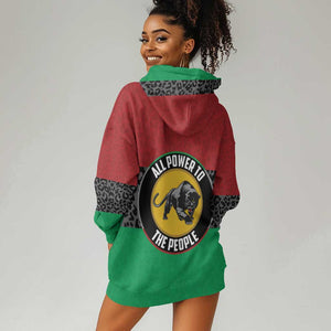 Personalized Pan African Black Panther Hoodie Dress All Power To The People