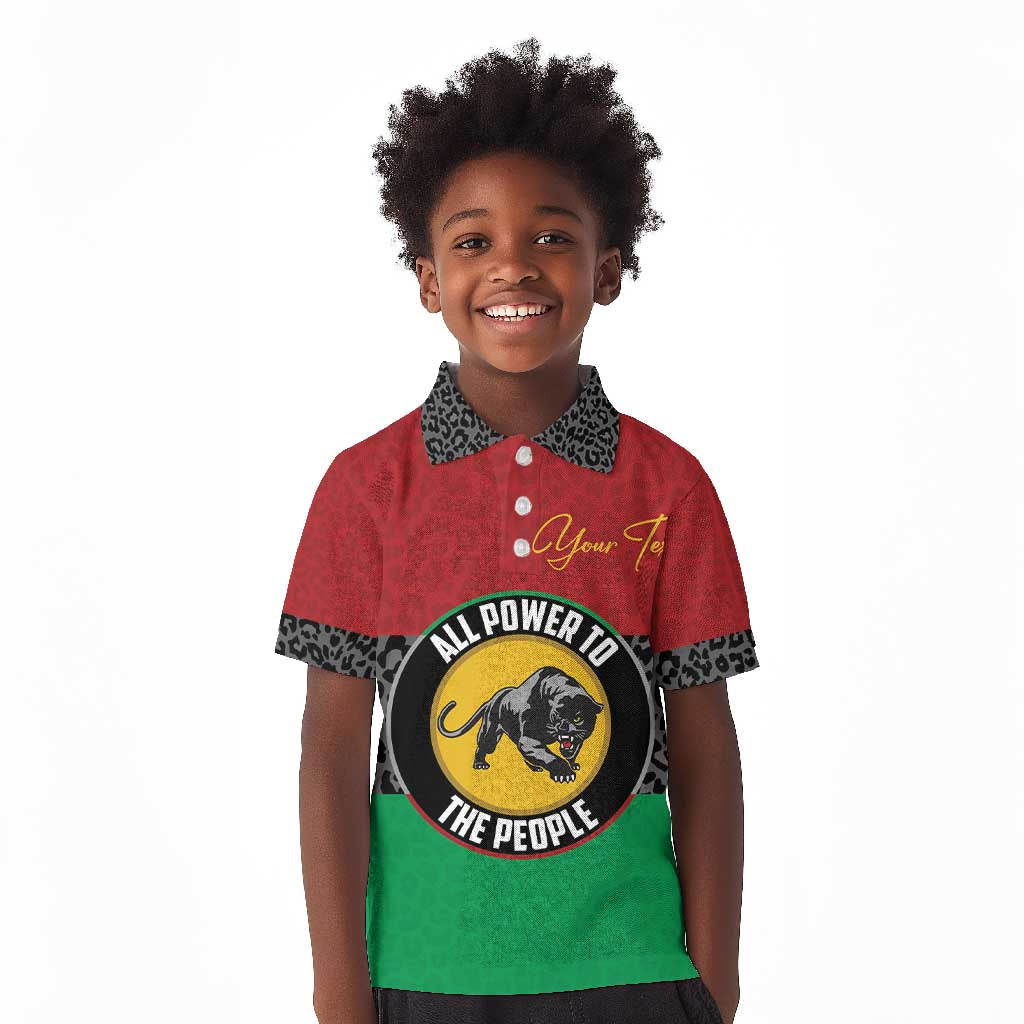 Personalized Pan African Black Panther Kid Polo Shirt All Power To The People