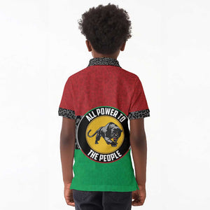 Personalized Pan African Black Panther Kid Polo Shirt All Power To The People