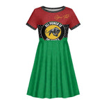 Personalized Pan African Black Panther Kid Short Sleeve Dress All Power To The People