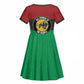Personalized Pan African Black Panther Kid Short Sleeve Dress All Power To The People