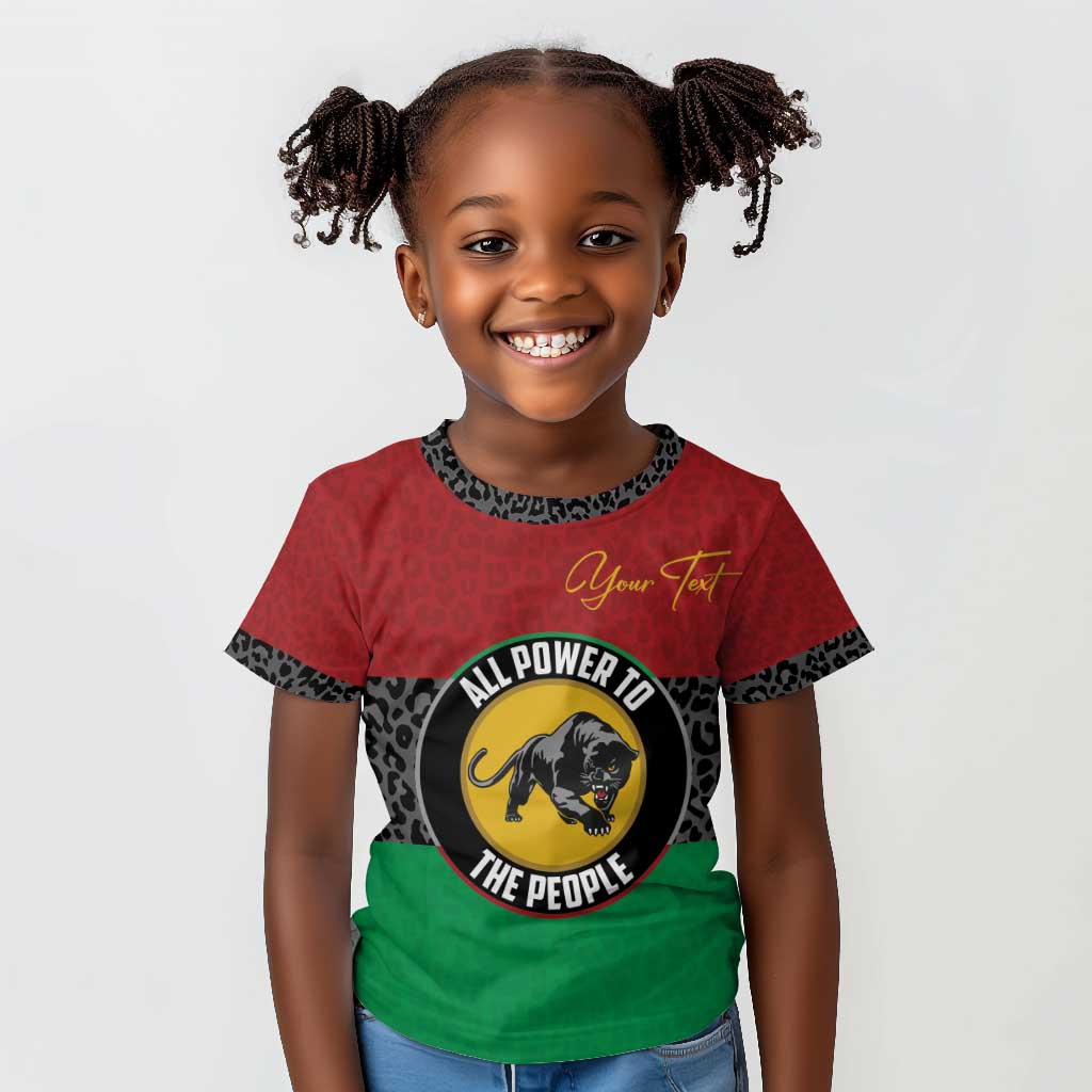 Personalized Pan African Black Panther Kid T shirt All Power To The People