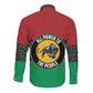 Personalized Pan African Black Panther Long Sleeve Button Shirt All Power To The People