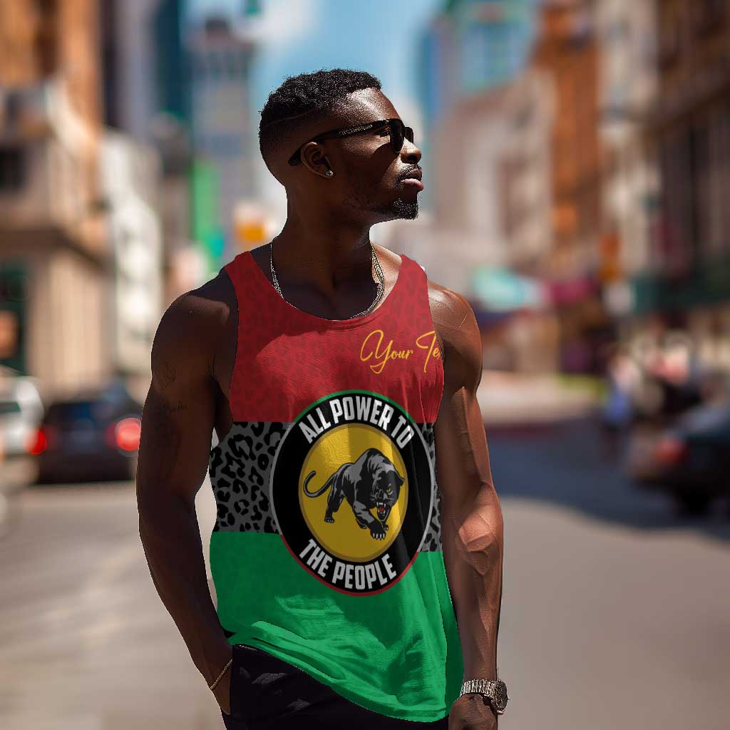 Personalized Pan African Black Panther Men Tank Top All Power To The People