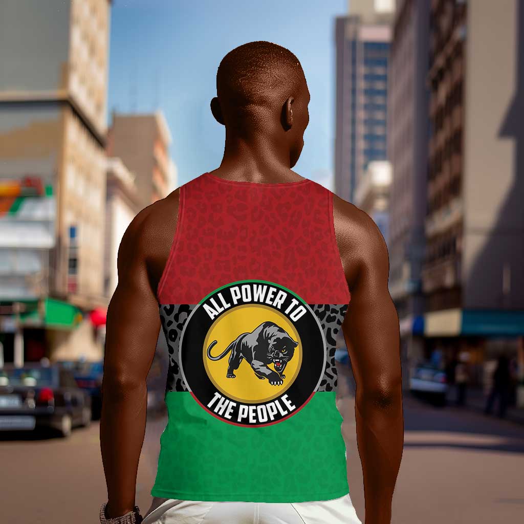 Personalized Pan African Black Panther Men Tank Top All Power To The People