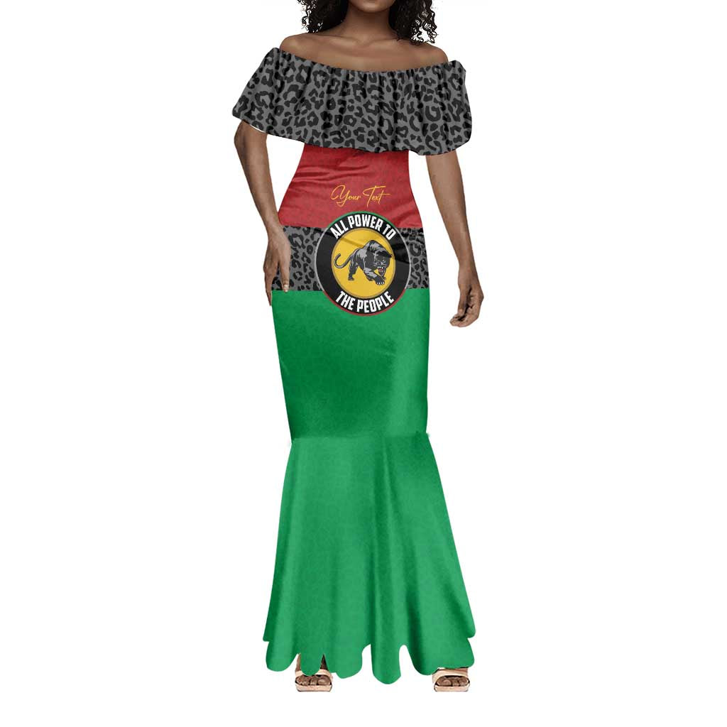 Personalized Pan African Black Panther Mermaid Dress All Power To The People