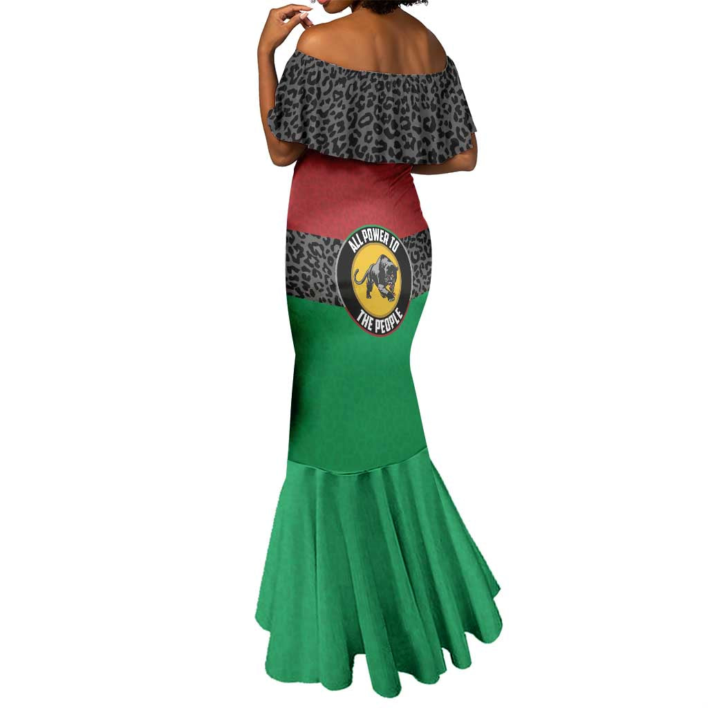 Personalized Pan African Black Panther Mermaid Dress All Power To The People