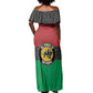 Personalized Pan African Black Panther Off Shoulder Maxi Dress All Power To The People