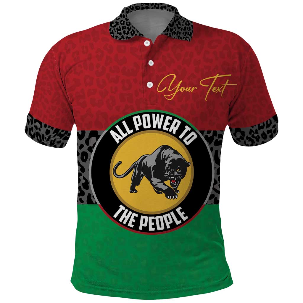 Personalized Pan African Black Panther Polo Shirt All Power To The People