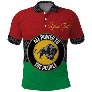 Personalized Pan African Black Panther Polo Shirt All Power To The People