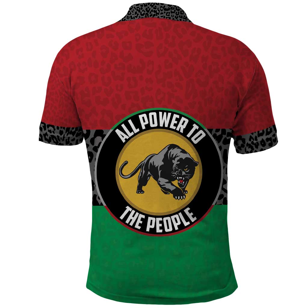 Personalized Pan African Black Panther Polo Shirt All Power To The People
