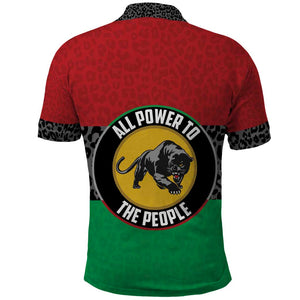 Personalized Pan African Black Panther Polo Shirt All Power To The People