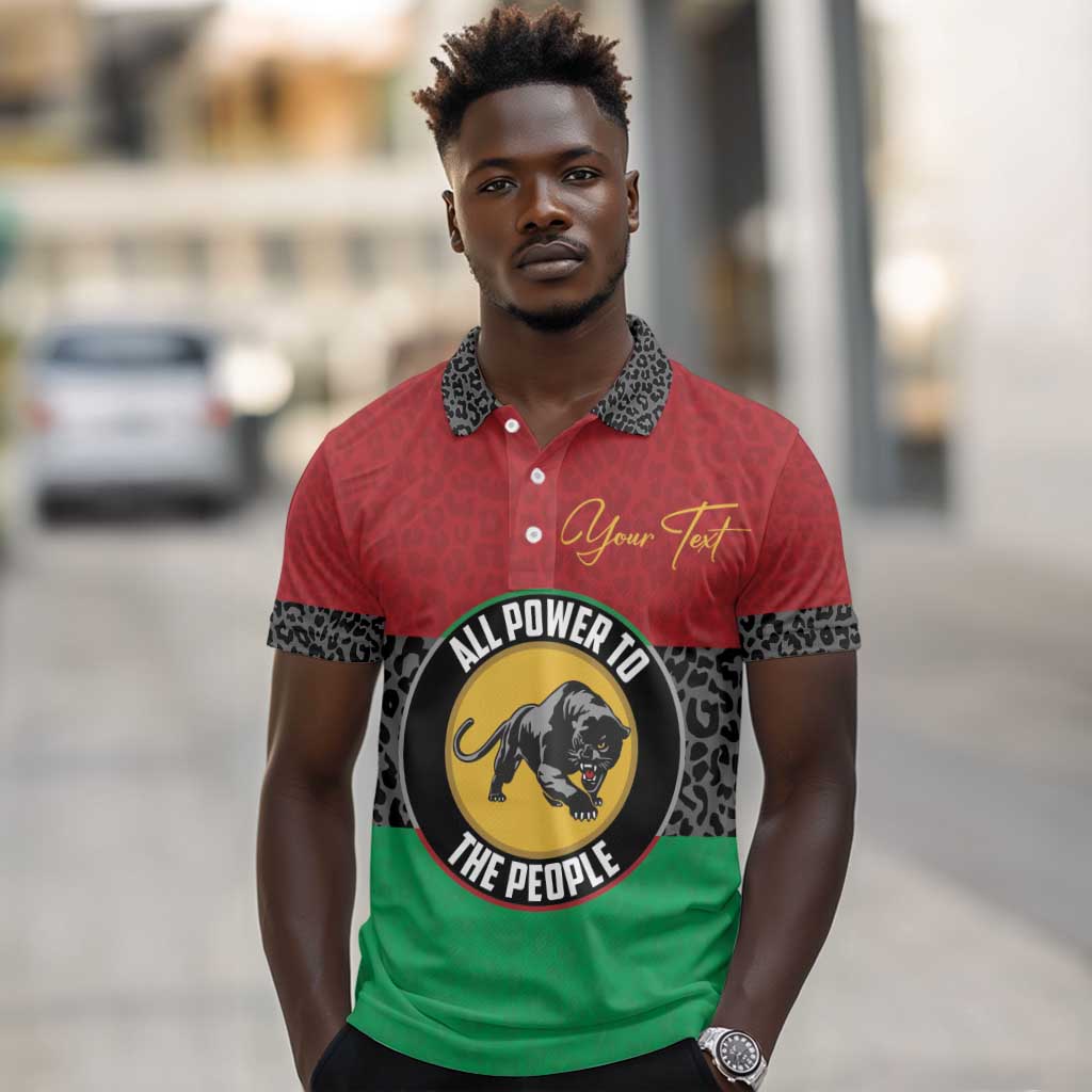 Personalized Pan African Black Panther Polo Shirt All Power To The People