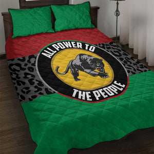 Pan African Black Panther Quilt Bed Set All Power To The People
