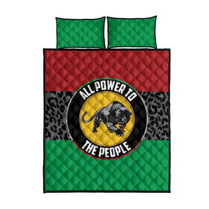 Pan African Black Panther Quilt Bed Set All Power To The People