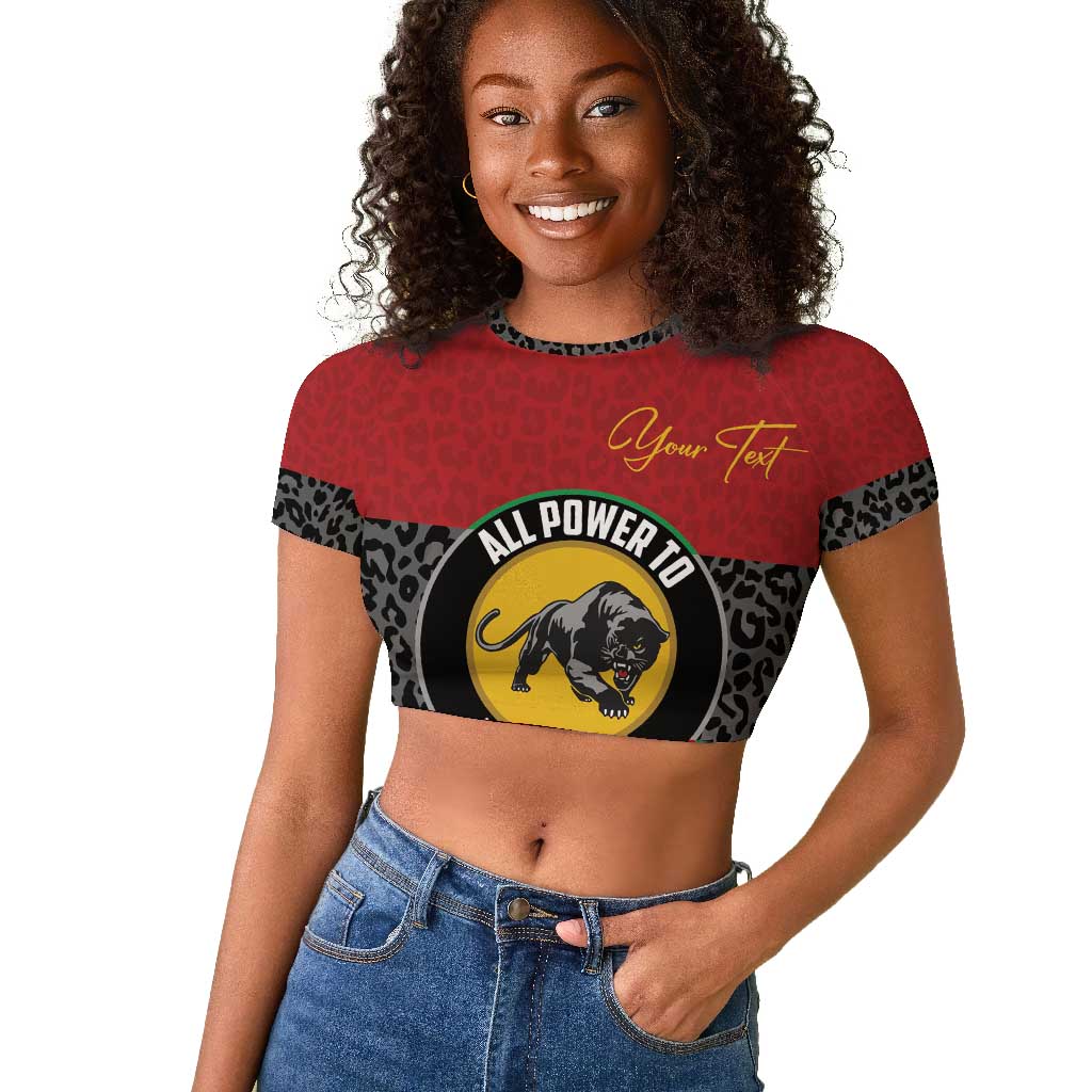 Personalized Pan African Black Panther Raglan Cropped T shirt All Power To The People