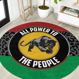 Pan African Black Panther Round Carpet All Power To The People