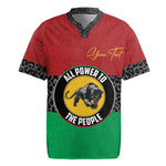Personalized Pan African Black Panther Rugby Jersey All Power To The People