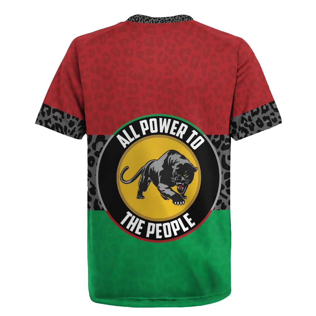 Personalized Pan African Black Panther Rugby Jersey All Power To The People
