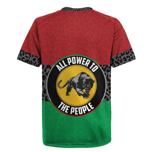 Personalized Pan African Black Panther Rugby Jersey All Power To The People