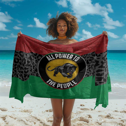 Pan African Black Panther Sarong All Power To The People
