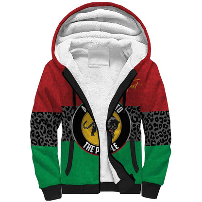 Personalized Pan African Black Panther Sherpa Hoodie All Power To The People