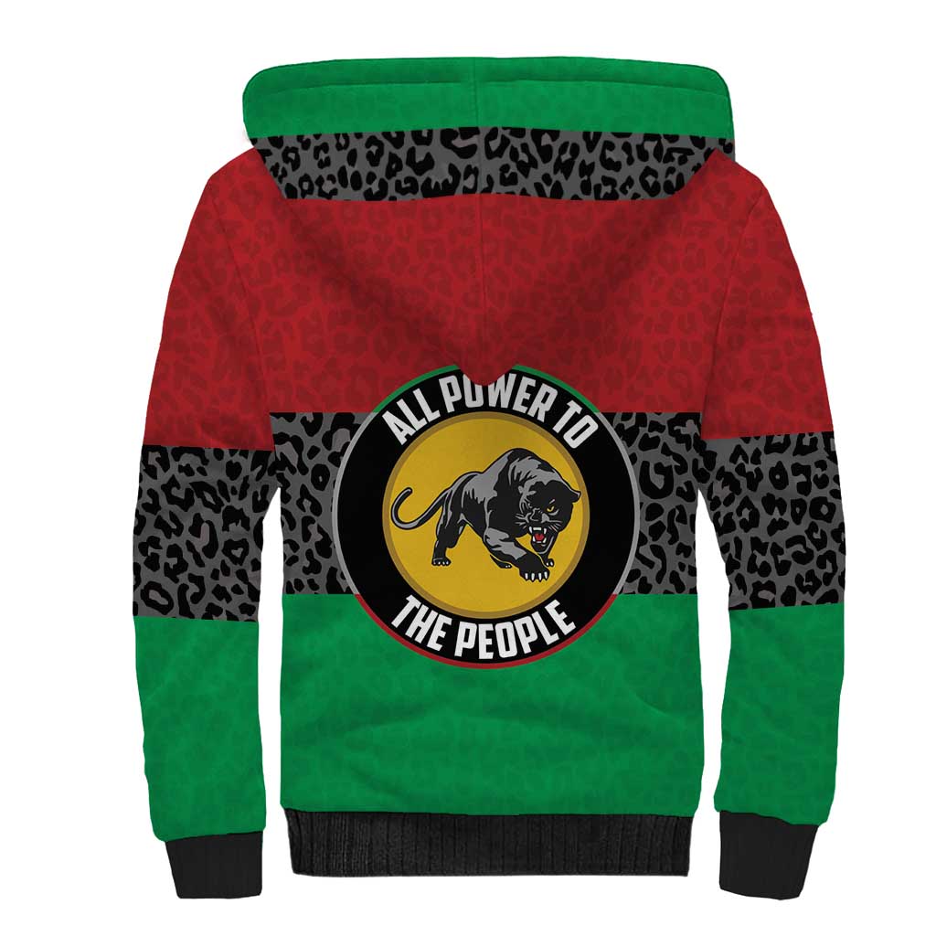 Personalized Pan African Black Panther Sherpa Hoodie All Power To The People