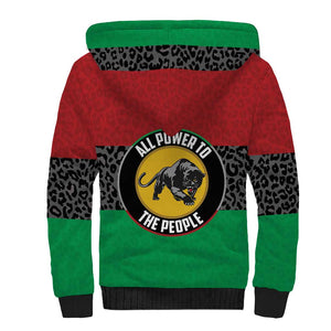 Personalized Pan African Black Panther Sherpa Hoodie All Power To The People