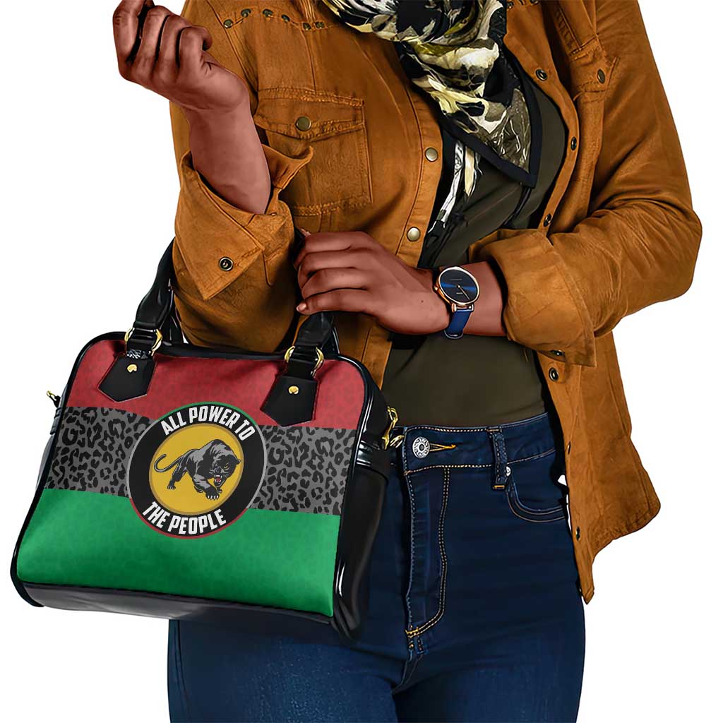 Pan African Black Panther Shoulder Handbag All Power To The People