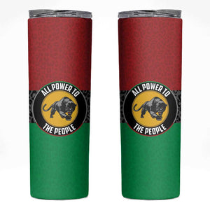 Personalized Pan African Black Panther Skinny Tumbler All Power To The People