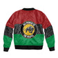 Personalized Pan African Black Panther Sleeve Zip Bomber Jacket All Power To The People