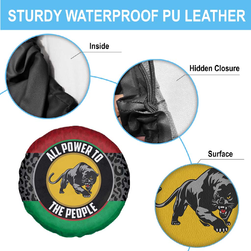 Pan African Black Panther Spare Tire Cover All Power To The People