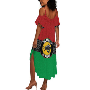 Personalized Pan African Black Panther Summer Maxi Dress All Power To The People