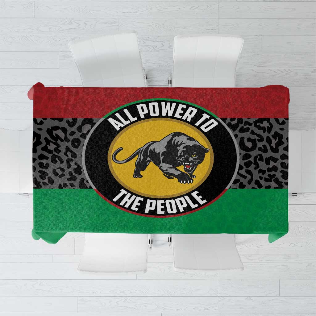 Pan African Black Panther Tablecloth All Power To The People