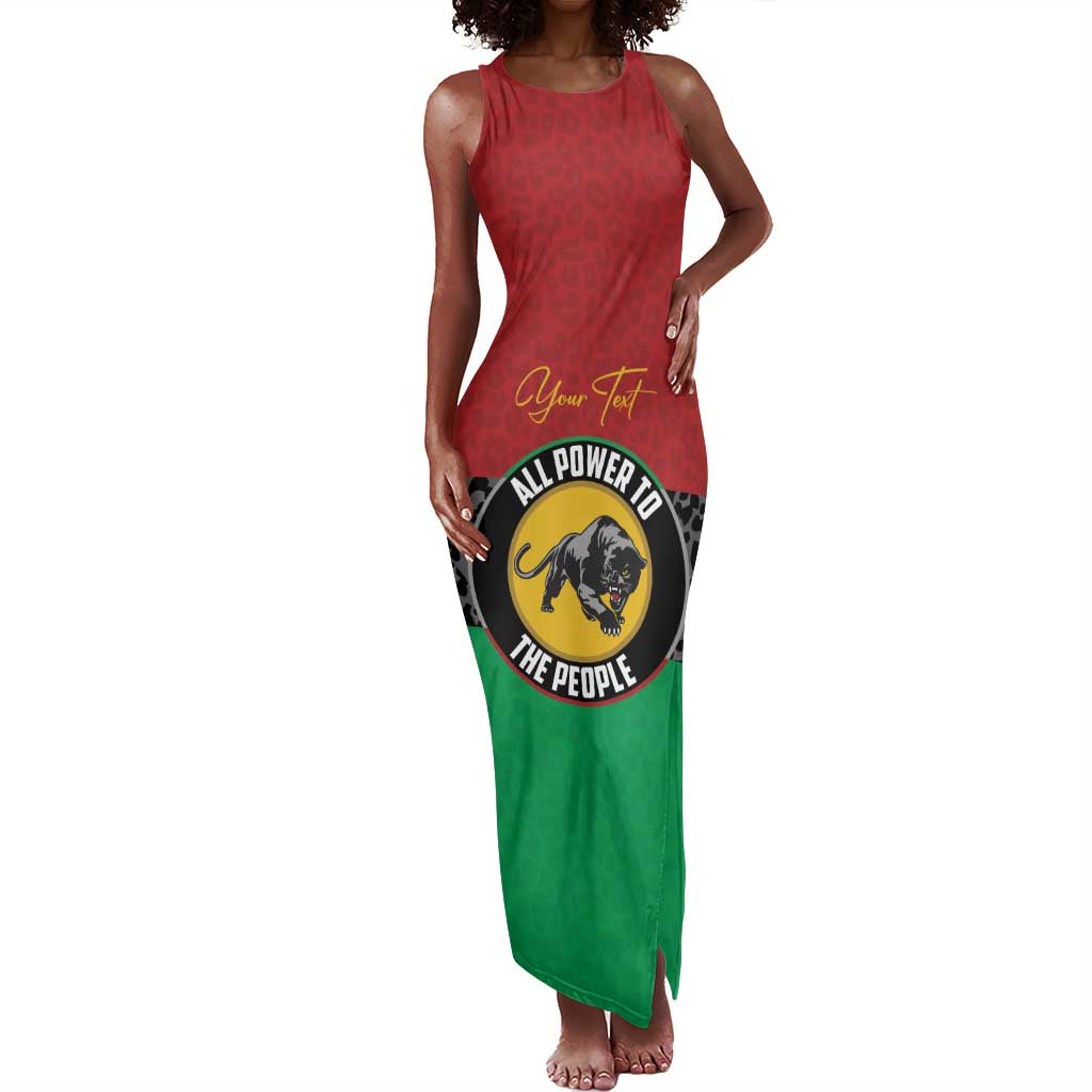 Personalized Pan African Black Panther Tank Maxi Dress All Power To The People