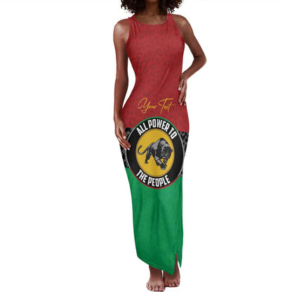 Personalized Pan African Black Panther Tank Maxi Dress All Power To The People