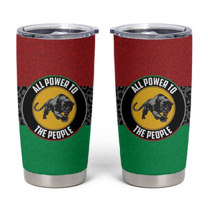 Personalized Pan African Black Panther Tumbler Cup All Power To The People