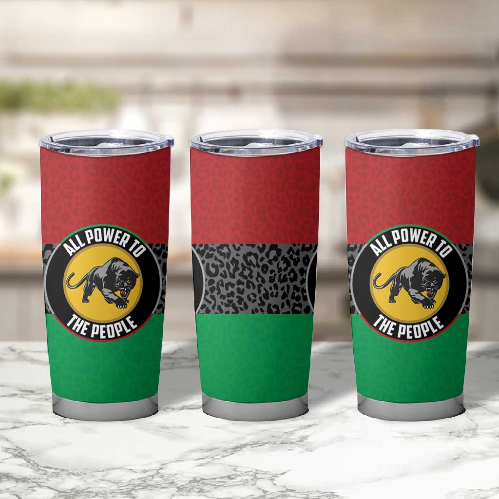 Personalized Pan African Black Panther Tumbler Cup All Power To The People