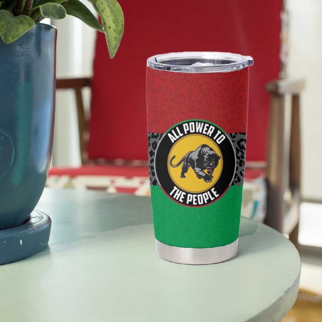 Personalized Pan African Black Panther Tumbler Cup All Power To The People