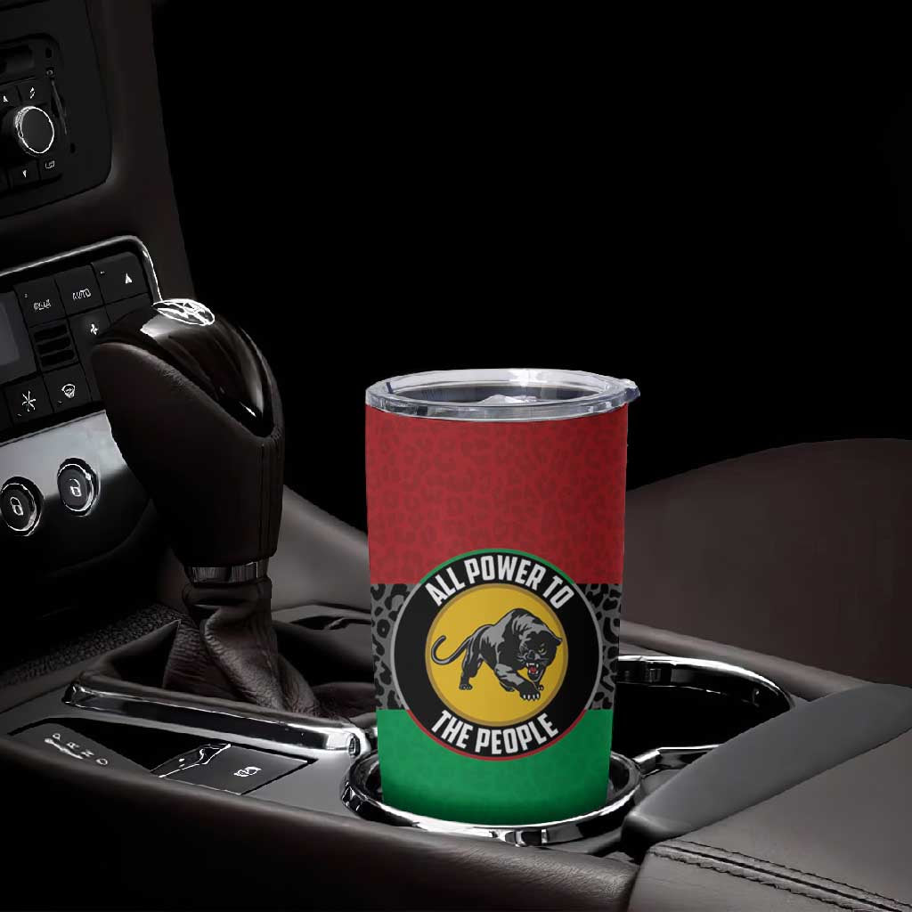 Personalized Pan African Black Panther Tumbler Cup All Power To The People