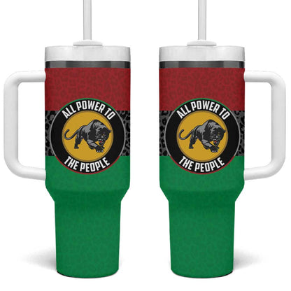 Personalized Pan African Black Panther Tumbler With Handle All Power To The People