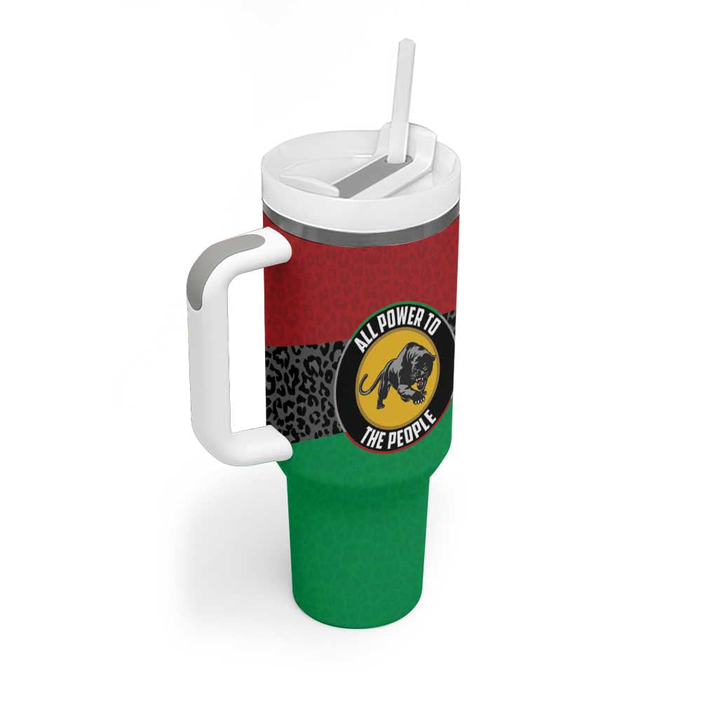 Personalized Pan African Black Panther Tumbler With Handle All Power To The People