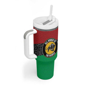 Personalized Pan African Black Panther Tumbler With Handle All Power To The People