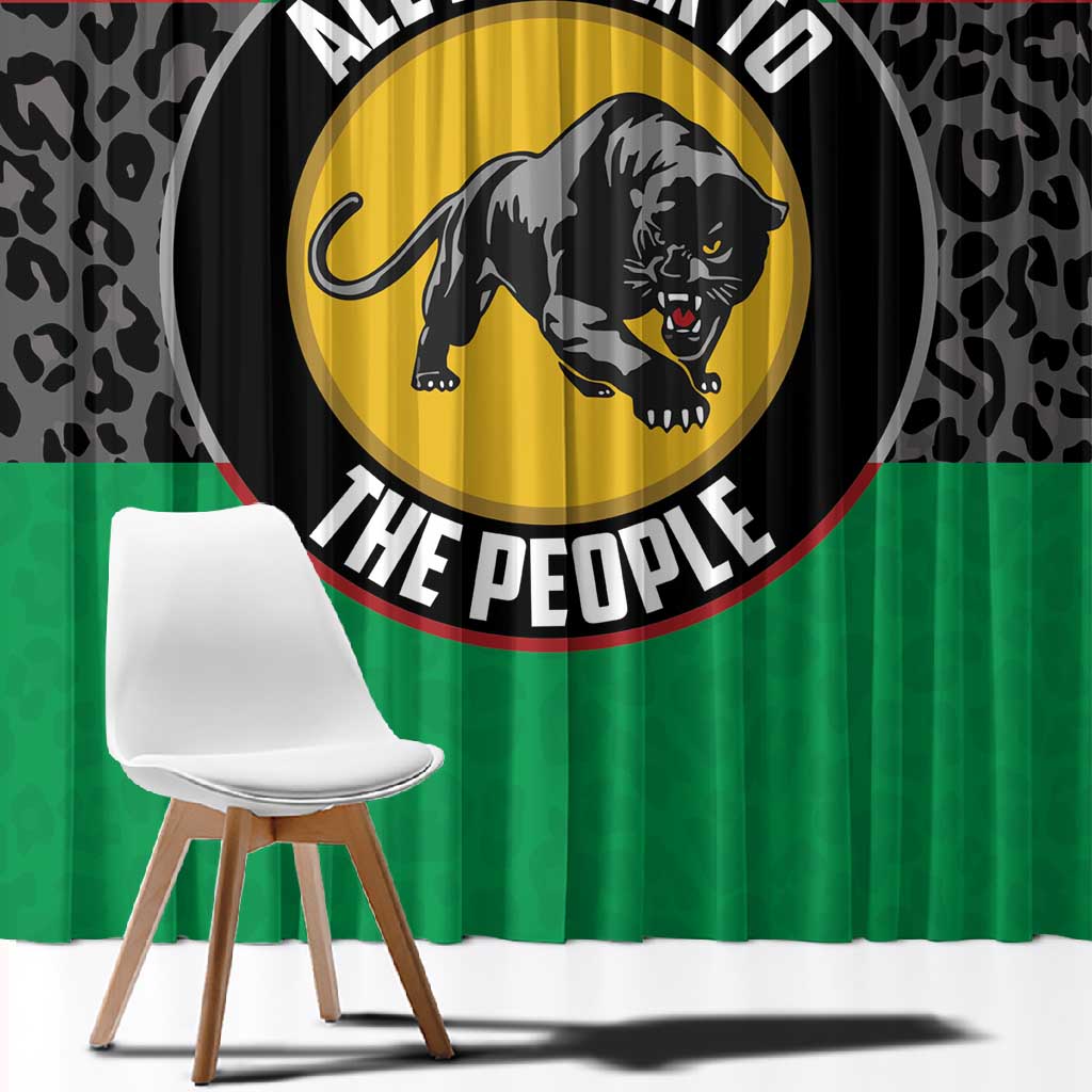 Pan African Black Panther Window Curtain All Power To The People