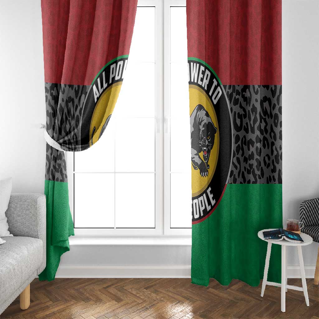 Pan African Black Panther Window Curtain All Power To The People