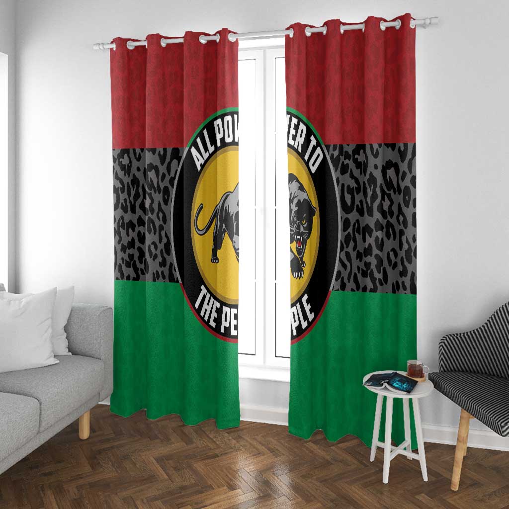Pan African Black Panther Window Curtain All Power To The People