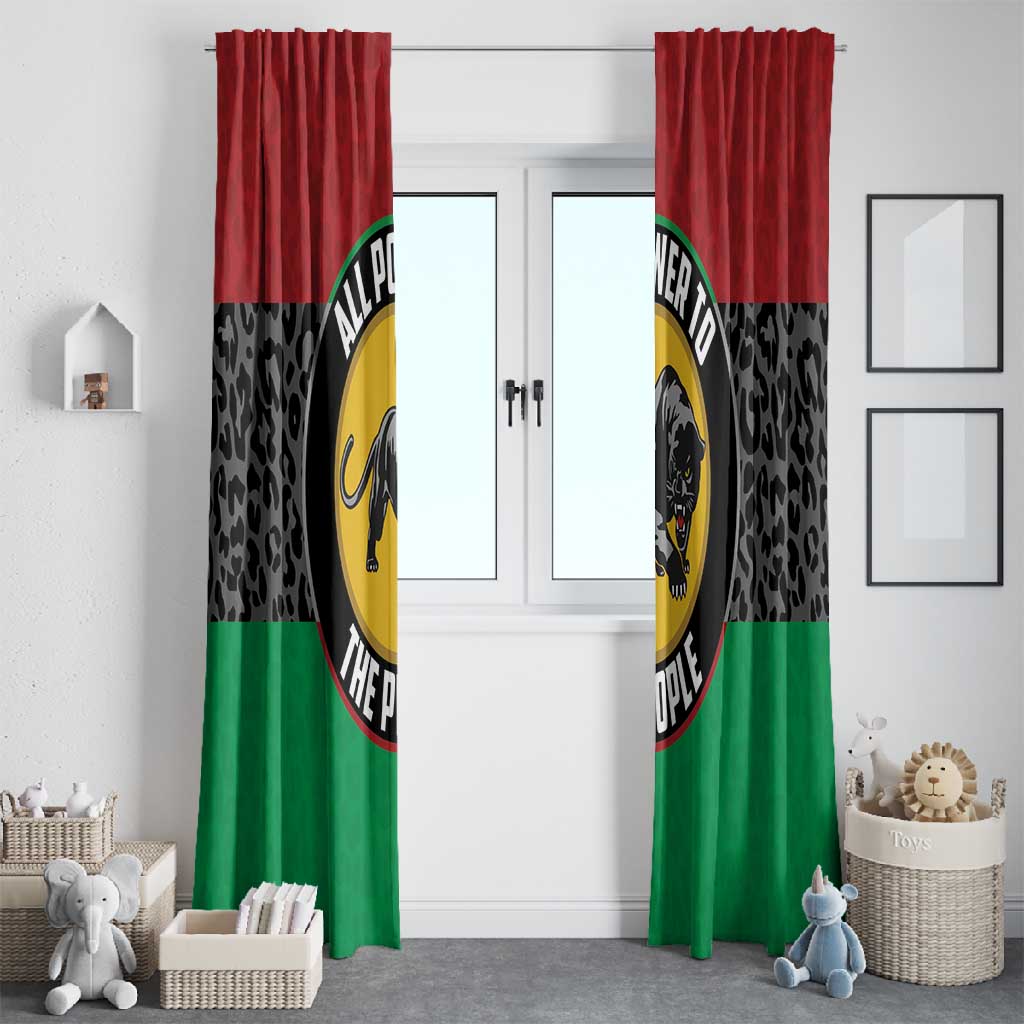 Pan African Black Panther Window Curtain All Power To The People