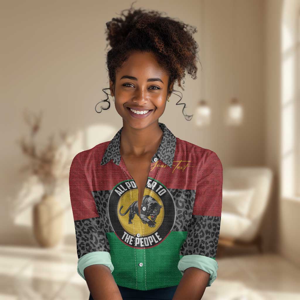 Personalized Pan African Black Panther Women Casual Shirt All Power To The People